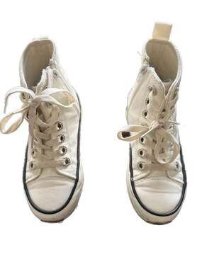 Steve Madden Kids Jshark White Platform High Top Sneakers Size 2